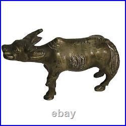 05K8 ANCIENNE SCULPTURE STATUE BRONZE BUFFLE CHINE VIETNAM INDOCHINE XIXe SIECLE