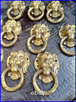 10 POIGNÉES TÊTE DE LION BRONZE XIX éme siécle
