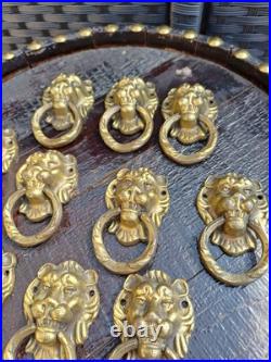 10 POIGNÉES TÊTE DE LION BRONZE XIX éme siécle