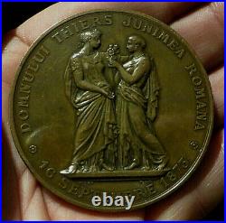 1873, Médaille Bronze Don Jeunesse Roumanie au President Thiers louve romulus