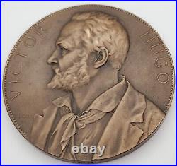 1884 Médaille bronze Victor Hugo, Graveur Alfred Borrel Victor Hugo Bronze Medal