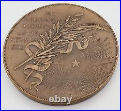 1884 Médaille bronze Victor Hugo, Graveur Alfred Borrel Victor Hugo Bronze Medal