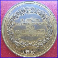 2 médailles Assemblée Nationale de 1879 + coffret, attribué député de Hérault
