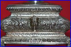 2x BOUGEOIR style RENAISSANCE bronze argenté XIXe 19e siècle candlestick 19th