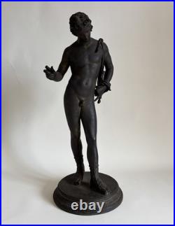 AMODIO NARCISSE Grand Bronze Antique Pompéi Italie Naples XIXe Siècle Tour