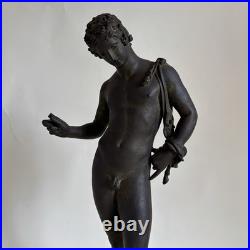 AMODIO NARCISSE Grand Bronze Antique Pompéi Italie Naples XIXe Siècle Tour
