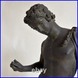 AMODIO NARCISSE Grand Bronze Antique Pompéi Italie Naples XIXe Siècle Tour