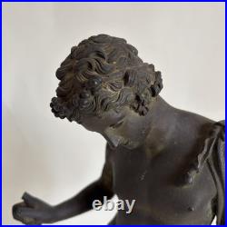 AMODIO NARCISSE Grand Bronze Antique Pompéi Italie Naples XIXe Siècle Tour