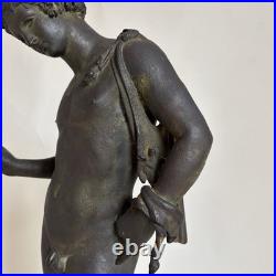 AMODIO NARCISSE Grand Bronze Antique Pompéi Italie Naples XIXe Siècle Tour