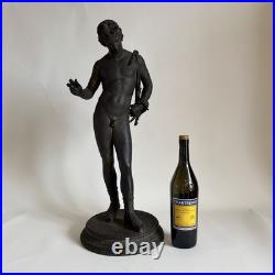AMODIO NARCISSE Grand Bronze Antique Pompéi Italie Naples XIXe Siècle Tour