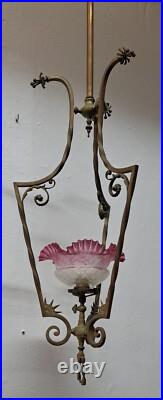 ANCIENNE LAMPE À GAZ EN BRONZE XIXe SIÈCLE