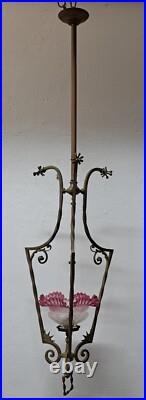 ANCIENNE LAMPE À GAZ EN BRONZE XIXe SIÈCLE