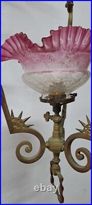 ANCIENNE LAMPE À GAZ EN BRONZE XIXe SIÈCLE