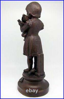 Albert Rollé (1816-) le jour de Noel sculpture bronze XIX ème siècle 32cm