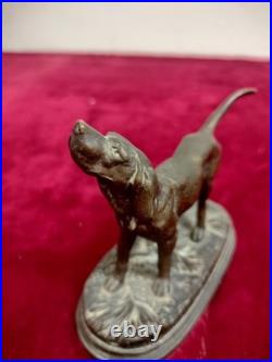 Alfred Dubucand. Chien De Chasse Miniature. Bronze. France. Xixe Siècle Alfred Dubucand. Chien De Chasse Miniature. Bronze. France. Xixe Siècle