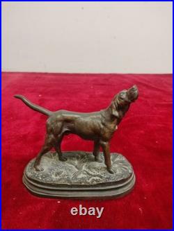 Alfred Dubucand. Chien De Chasse Miniature. Bronze. France. Xixe Siècle Alfred Dubucand. Chien De Chasse Miniature. Bronze. France. Xixe Siècle
