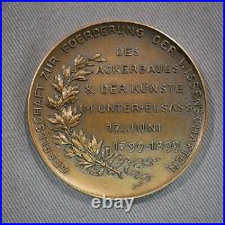 Alsace Elsass 2 Médailles dont Exposition industrielle de Strasbourg 1895 bronze