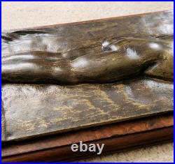 Ancien Bas-relief en Bronze Patiné signé BOUCHARDON Enfant Nu XIXe siècle Ancien Bas-relief en Bronze Patiné signé BOUCHARDON Enfant Nu XIXe siècle