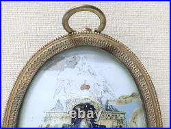 Ancien Bénitier Fixé sous verre ND de Fourvière XIX-XXe siècle