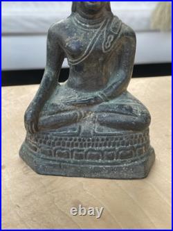 Ancien Bouddha en bronze Thaïlande Chine fin XIX siècle
