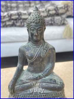 Ancien Bouddha en bronze Thaïlande Chine fin XIX siècle