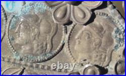 Ancien Diadème, Argent, XIX ème Siècle, Culture Ouzbek, Parure Nuptiale, Rare Ancien Diadème, Argent, XIX ème Siècle, Culture Ouzbek, Parure Nuptiale, Rare