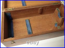 Ancien Microscope monoculaire en bronze dans sa boîte d'origine XIX-XXe siècle