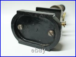 Ancien Microscope monoculaire en bronze dans sa boîte d'origine XIX-XXe siècle
