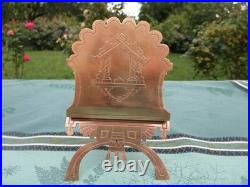 Ancien Porte-courrier Porte-serviettes Original en bronze XIXe siècle