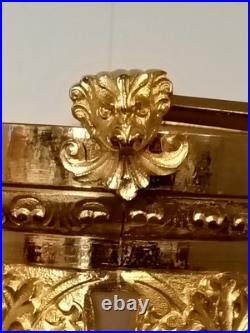 Ancien Sceau Pour Eau Bénite XIXe Siècle Bronze Doré Et Verre