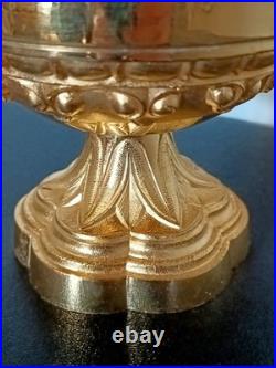 Ancien Sceau Pour Eau Bénite XIXe Siècle Bronze Doré Et Verre