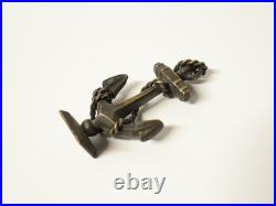 Ancien Sceau Tampon en bronze ancre de marine entourée de cordage XIXe siècle