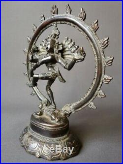 Ancien Shiva Natarja en bronze Inde du Sud XIXe siècle Bouddha