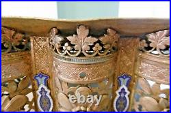 Ancien Thabor lutrin porte bible en bronze et cloisonné XIX siècle religieux