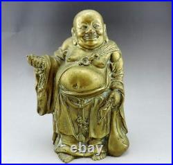 Ancien bouddha en bronze chine Milefo debout Fin XIXe Début XXe siècle china