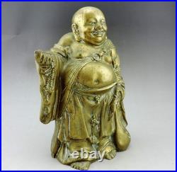 Ancien bouddha en bronze chine Milefo debout Fin XIXe Début XXe siècle china