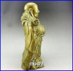 Ancien bouddha en bronze chine Milefo debout Fin XIXe Début XXe siècle china