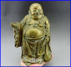 Ancien bouddha en bronze chine Milefo debout Fin XIXe Début XXe siècle china