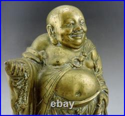 Ancien bouddha en bronze chine Milefo debout Fin XIXe Début XXe siècle china