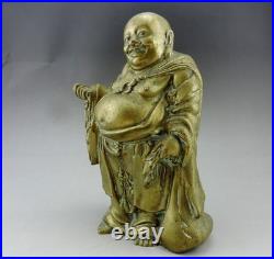 Ancien bouddha en bronze chine Milefo debout Fin XIXe Début XXe siècle china