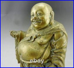 Ancien bouddha en bronze chine Milefo debout Fin XIXe Début XXe siècle china