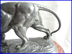 Ancien bronze animalier TIGRE signé Paul Edouart DELABRIERRE epoque XIXe siecle