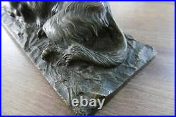 Ancien bronze animalier chien de chasse XIX siècle