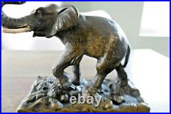 Ancien bronze animalier éléphant XIX siècle