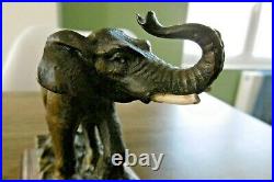 Ancien bronze animalier éléphant XIX siècle