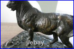 Ancien bronze animalier taureau XIX siècle
