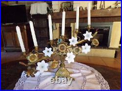 Ancien candélabre, objet religieux, bougeoir, chandelier, XIXe siècle