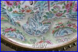 Ancien en bronze et porcelaine de Canton chine XIX siècle