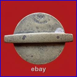 Ancien jeu de poids en bronze Boîte 500 g avec 5 poids XIXe siècle