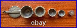 Ancien jeu de poids en bronze Boîte 500 g avec 5 poids XIXe siècle
